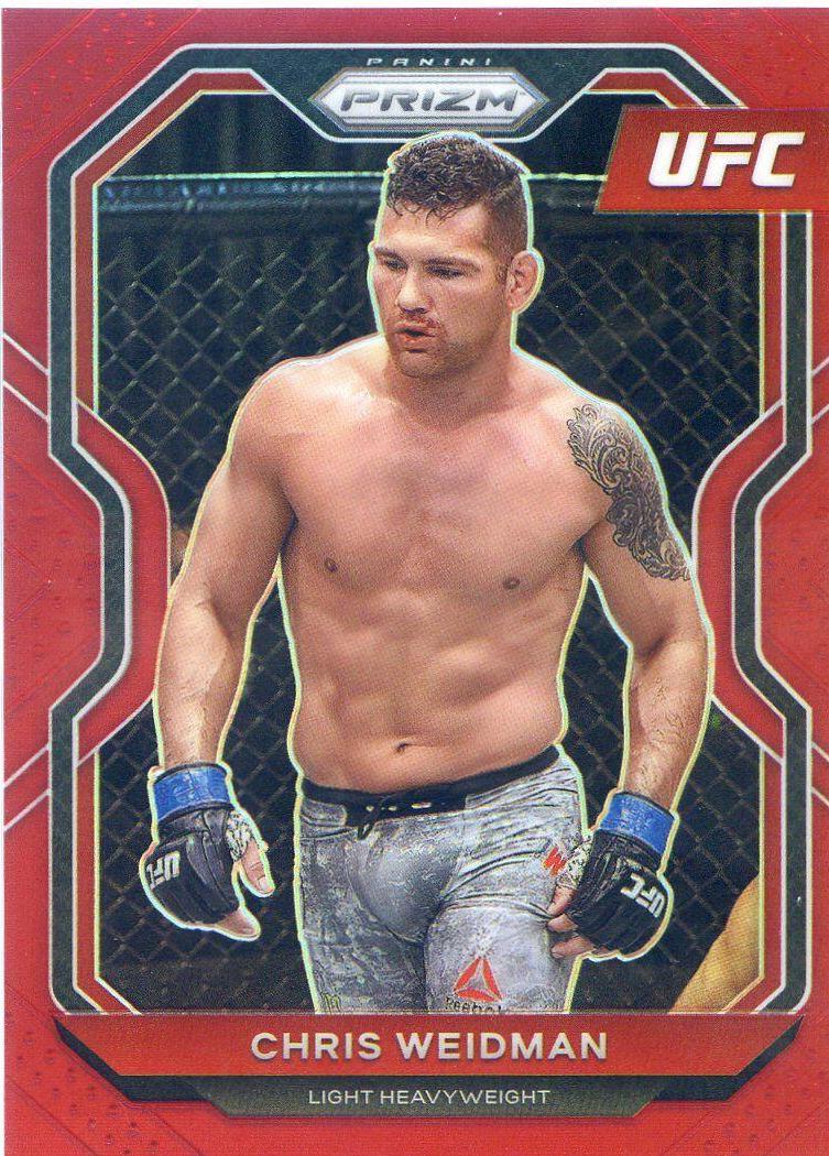 Chris Weidman 2021 Panini Prizm UFC Base #88 Red