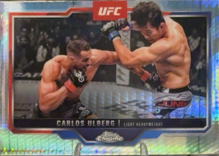 Carlos Ulberg 2025 Topps Chrome UFC Base #198 Prism Refractor