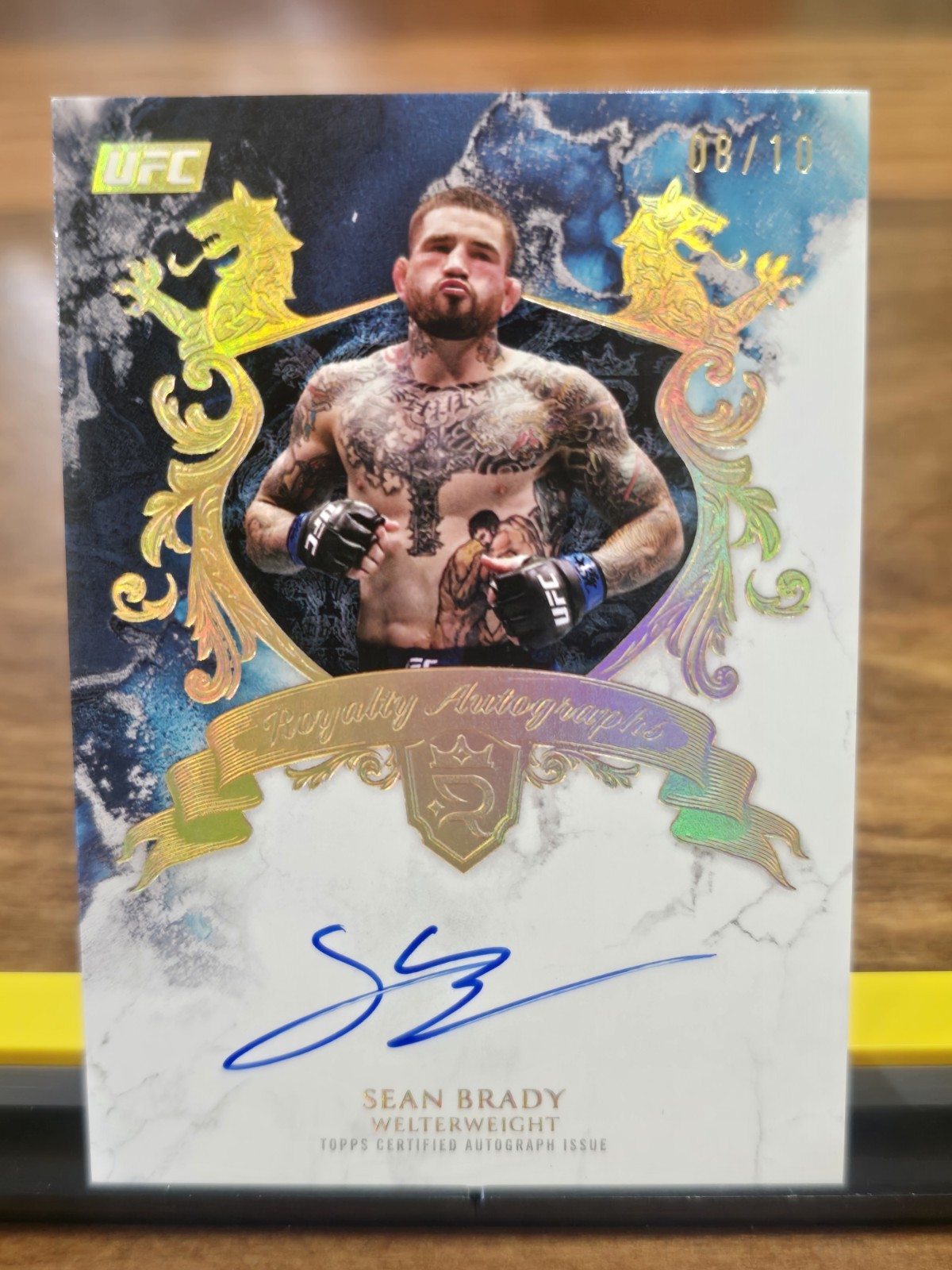 Sean Brady 2025 Topps Royalty UFC Royalty Autographs #RY-SB Platinum