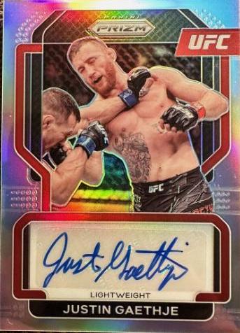 Justin Gaethje 2022 Panini Prizm UFC Signatures #60 Silver
