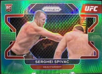 Serghei Spivac 2022 Panini Prizm UFC Base #70 Green