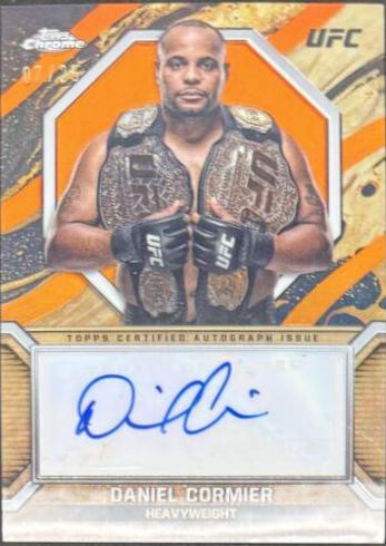Daniel Cormier 2024 Topps Chrome UFC Marks of Champions #MOC-DCO Orange Refractor