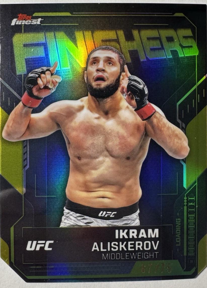 Ikram Aliskerov 2025 Topps Finest UFC Finishers #FN-10 Die-Cut Refractor