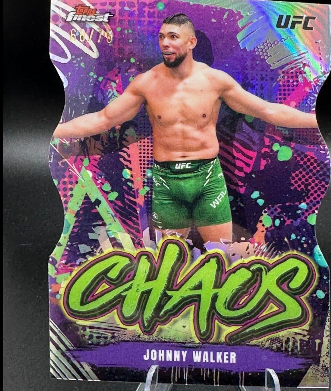 Johnny Walker 2024 Topps Finest UFC Chaos #CHA-23 Die-Cut Refractor