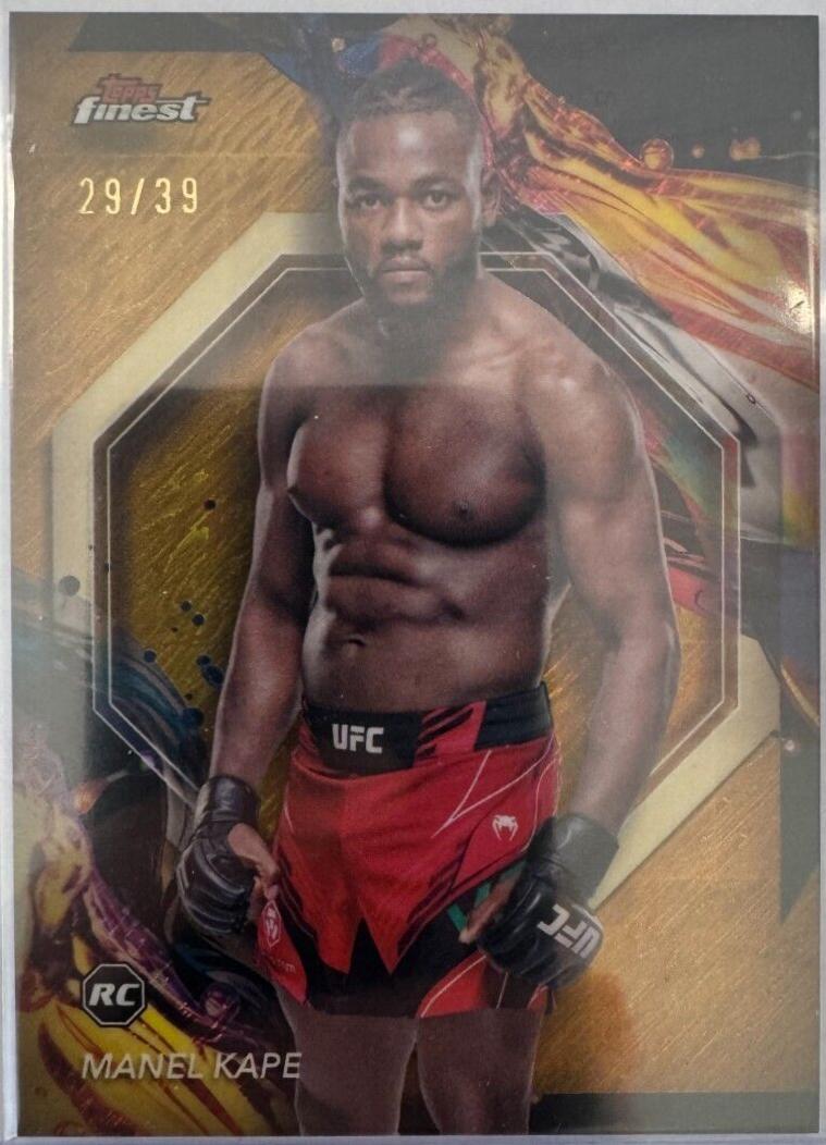 Manel Kape 2024 Topps Finest UFC Base Uncommon #165 Gold Shimmer Refractor