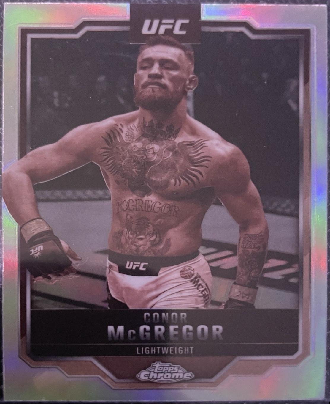 Conor McGregor 2025 Topps Chrome UFC Base #101 Sepia Refractor