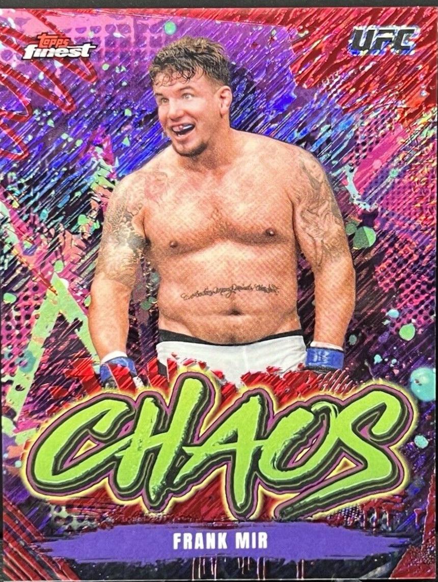Frank Mir 2024 Topps Finest UFC Chaos #CHA-30 Red Shimmer Refractor