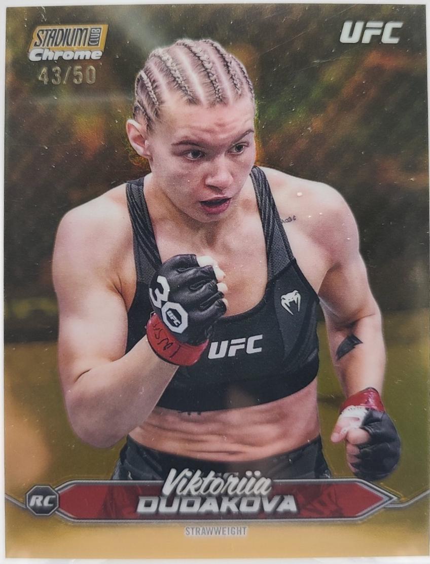 Viktoriia Dudakova 2025 Topps Stadium Club UFC Base Chrome #C-124 Lava