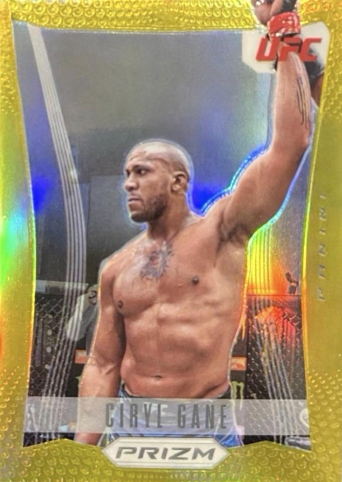 Ciryl Gane 2022 Panini Prizm UFC Prizm Flashback #16 Gold