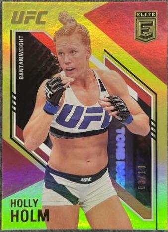 Holly Holm 2021 Panini Chronicles UFC Base XR #185 Gold