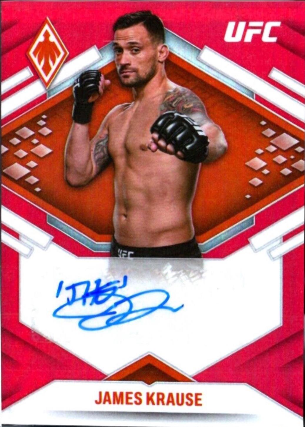James Krause 2022 Panini Chronicles UFC Phoenix Autographs #22 Red