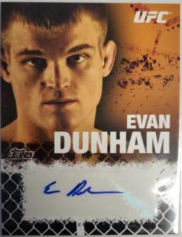 Evan Dunham 2010 Topps UFC Fighter and Personalities Autographs #FA-ED Onyx