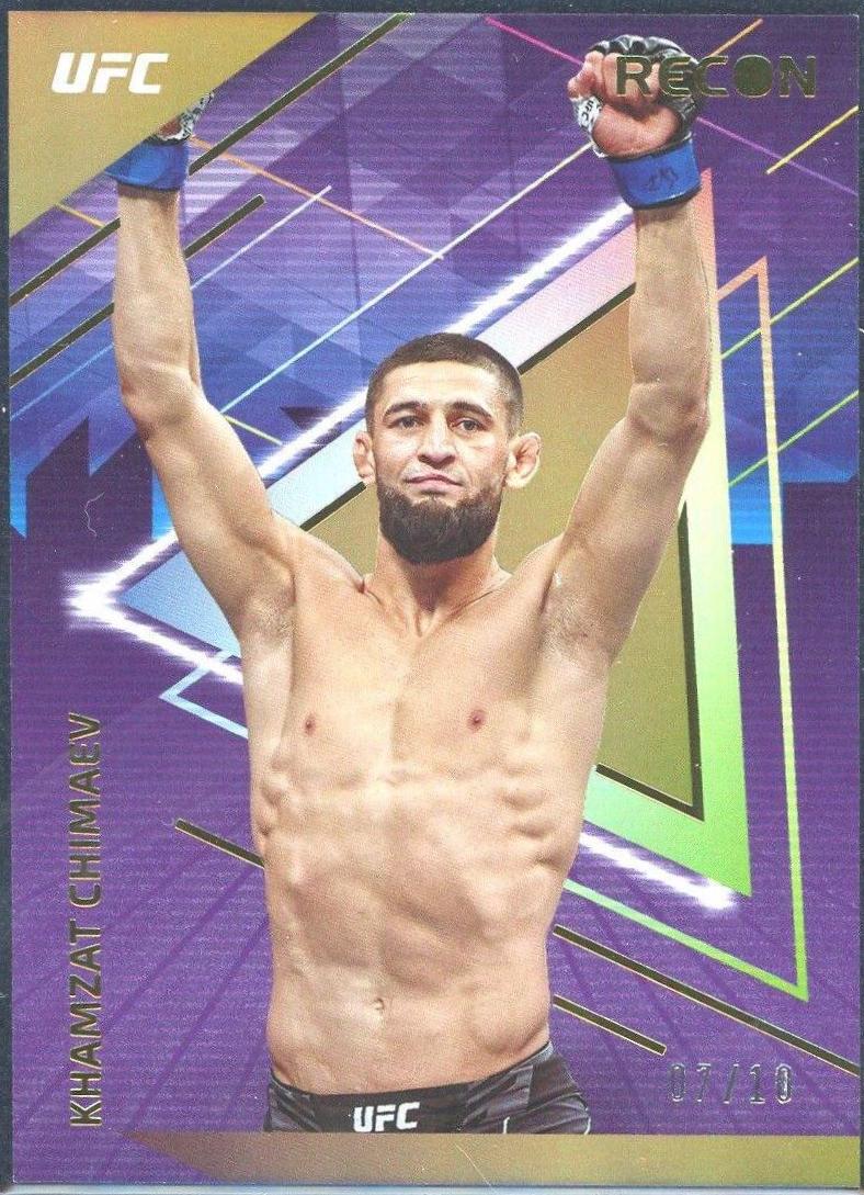 Khamzat Chimaev 2022 Panini Chronicles UFC Base Recon #238 Gold