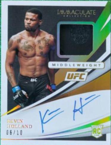 Kevin Holland 2021 Panini Immaculate UFC Rookie Memorabilia Autographs #107 Gold