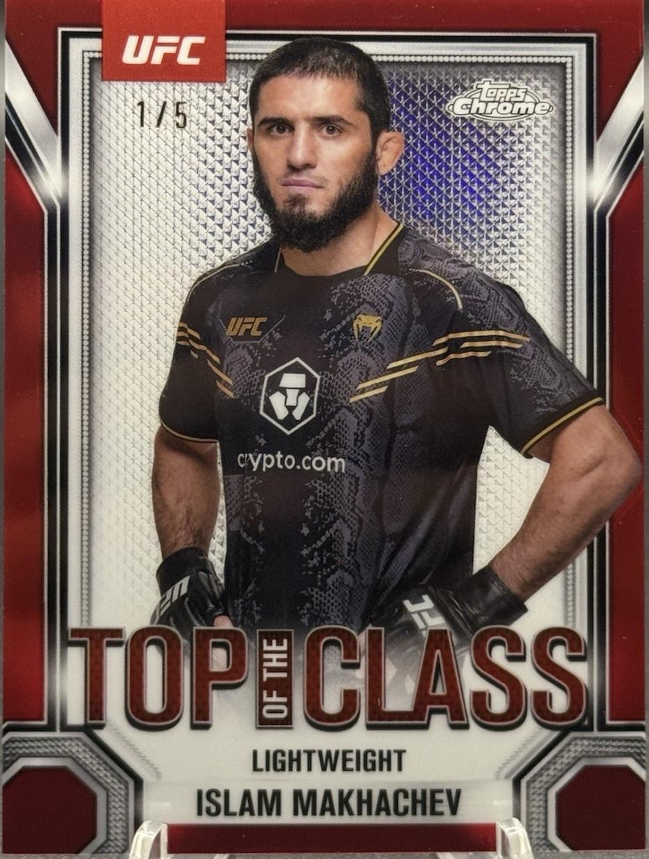 Islam Makhachev 2025 Topps Chrome UFC Top of the Class #TTC-19 Red Refractor