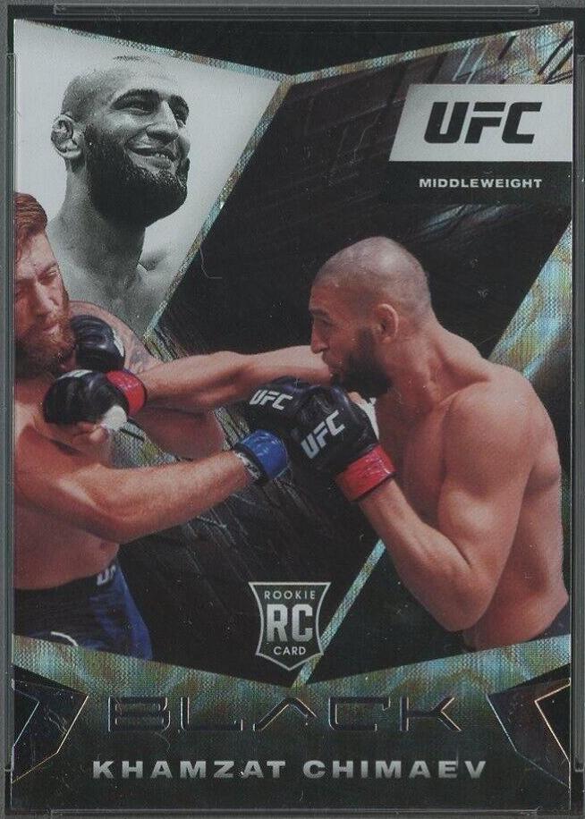 Khamzat Chimaev 2021 Panini Chronicles UFC Base Black #116 Asia