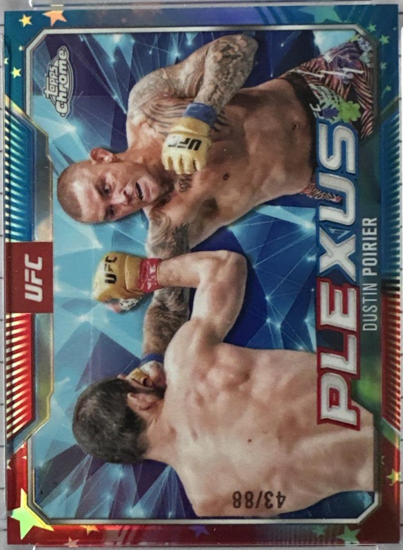 Dustin Poirier 2025 Topps Chrome UFC Plexus #PLX-15 Red White Blue Refractor