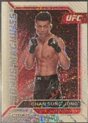 Chan Sung Jung 2022 Panini Prizm UFC Bonus Machines #6 White Sparkle
