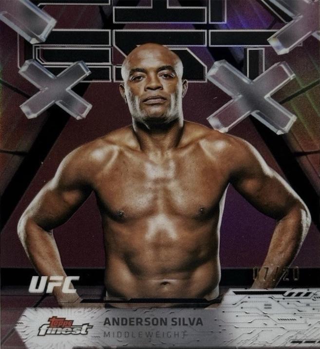 Anderson Silva 2025 Topps Finest UFC Base Common #59 Red Black Vapor Refractor