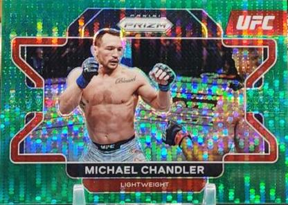 Michael Chandler 2022 Panini Prizm UFC Base #8 Green Pulsar