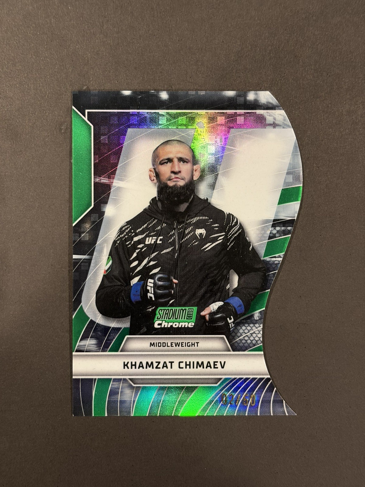 Khamzat Chimaev 2026 Topps Stadium Club UFC Triumvirates #TV-4 Superfractor
