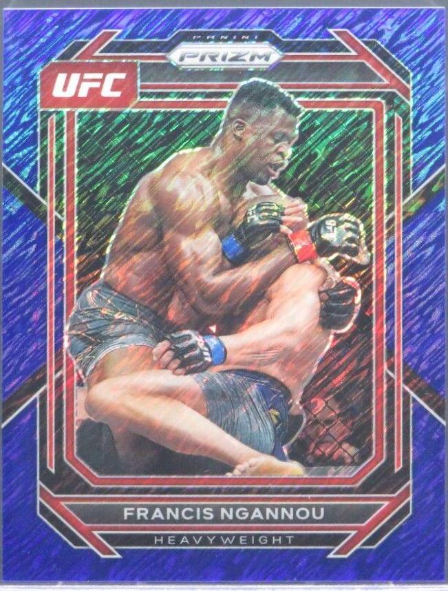 Francis Ngannou 2023 Panini Prizm UFC Base #117 Blue Shimmer