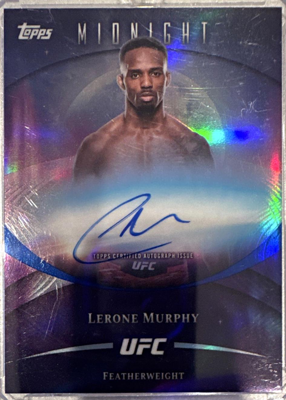 Lerone Murphy 2026 Topps Midnight UFC Base Autographs #BAV-LM Dusk