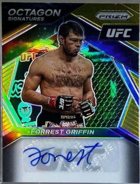 Forrest Griffin 2021 Panini Prizm UFC Octagon Signatures #23 Gold