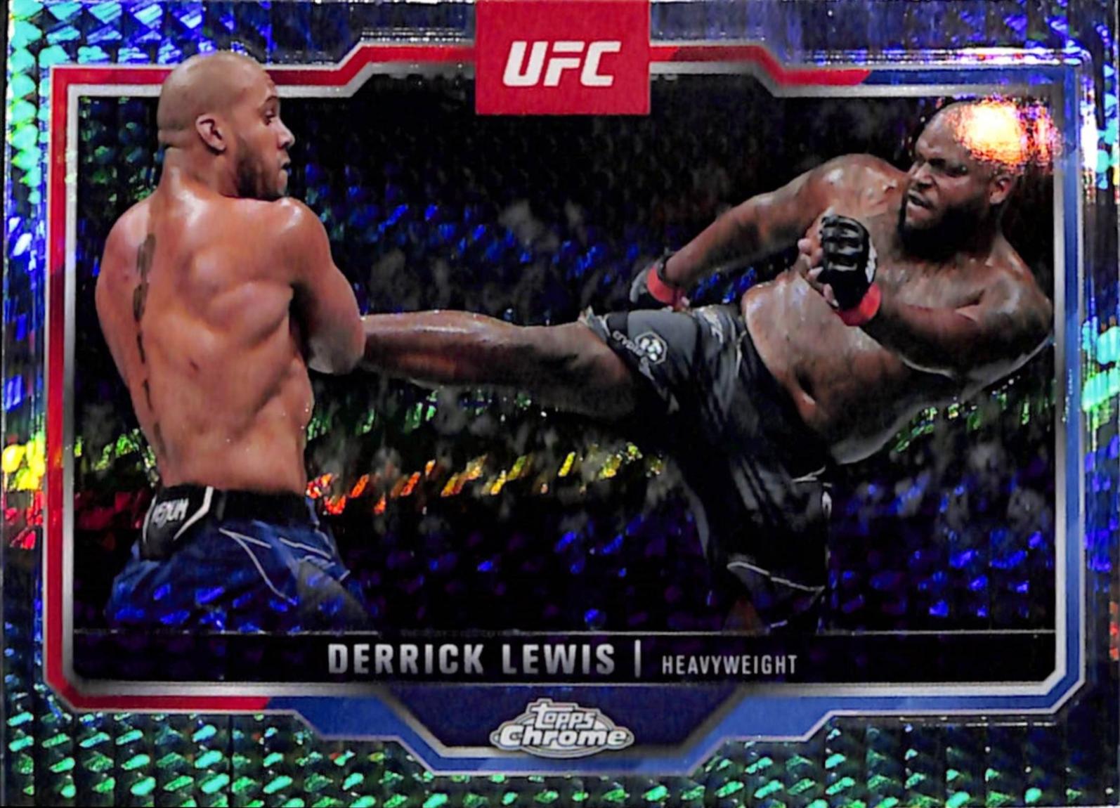 Derrick Lewis 2025 Topps Chrome UFC Base #104 Geometric Refractor