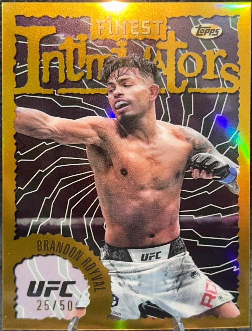 Brandon Royval 2024 Topps Finest UFC Intimidators #INT-30 Gold Refractor