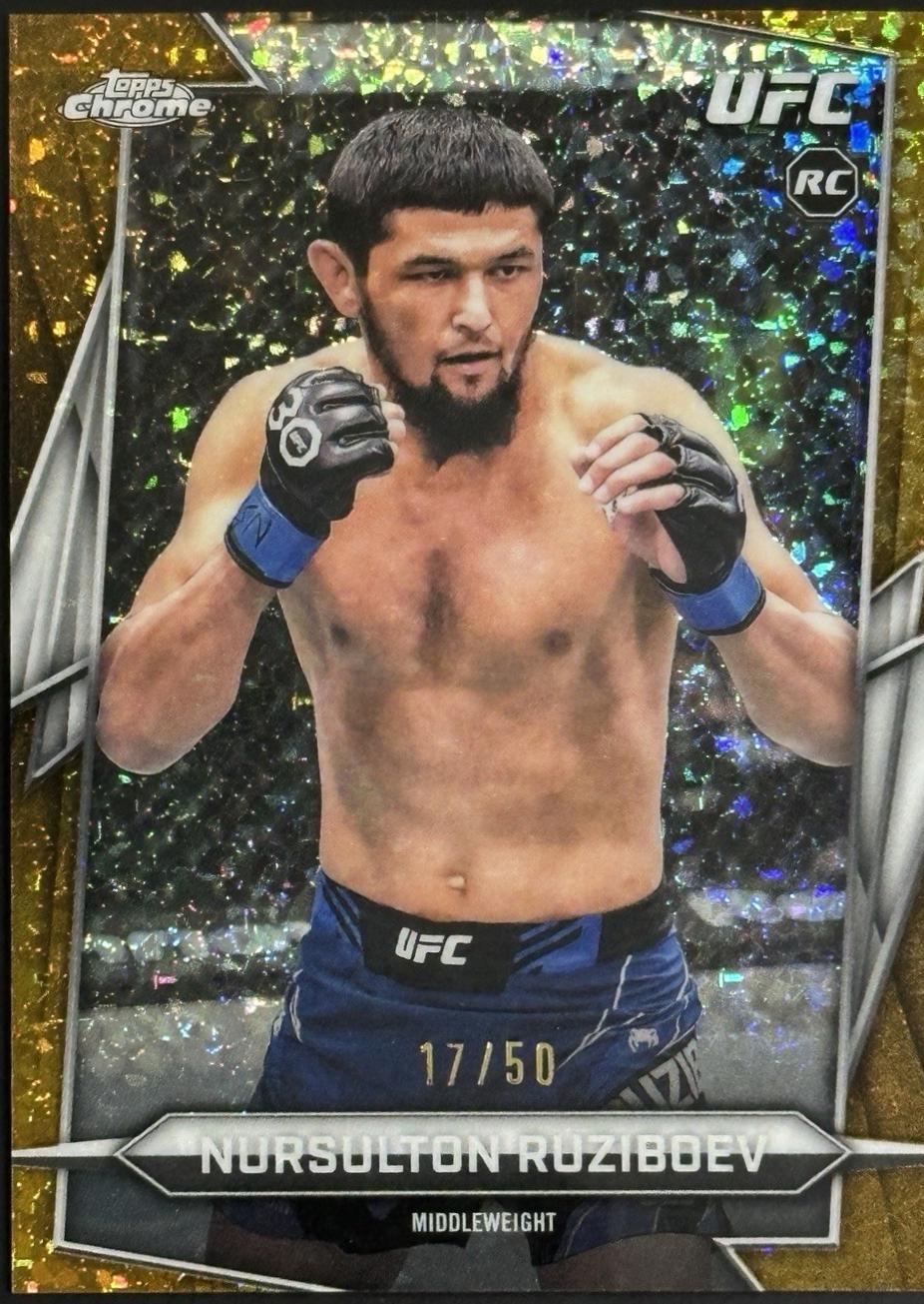 Nursulton Ruziboev 2026 Topps Chrome UFC Base #74 Gold Refractor