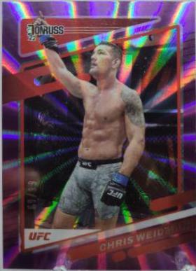 Chris Weidman 2022 Panini Donruss UFC Base #128 Purple Laser