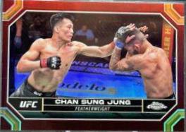 Chan Sung Jung 2024 Topps Chrome UFC Base #41 Magenta Refractor