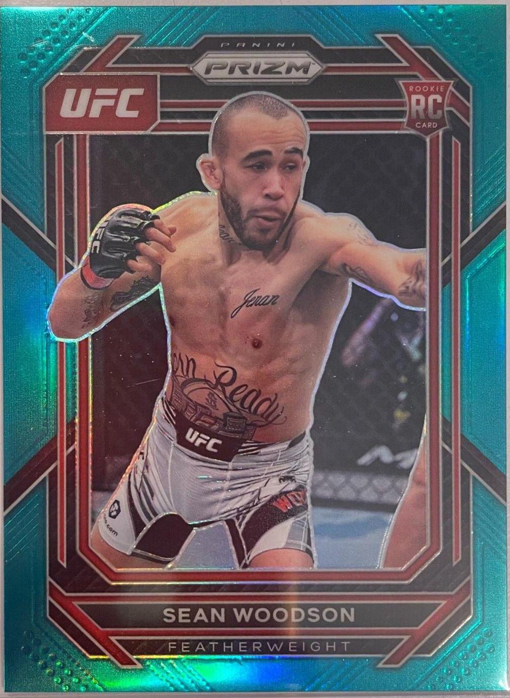 Sean Woodson 2023 Panini Prizm UFC Base #166 Teal