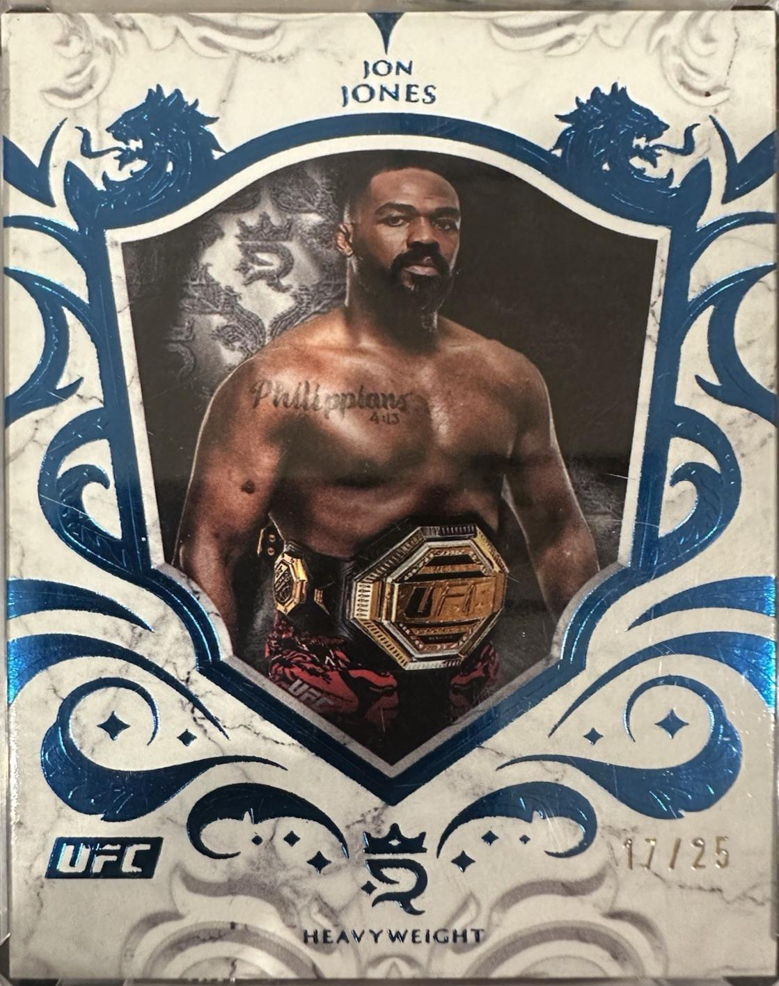Jon Jones 2025 Topps Royalty UFC Base #100 Blue