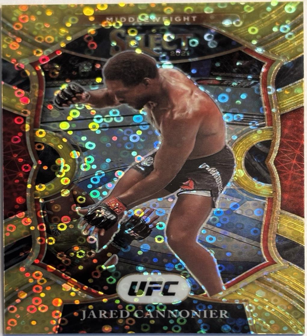 Jared Cannonier 2021 Panini Select UFC Concourse #15 Gold Disco