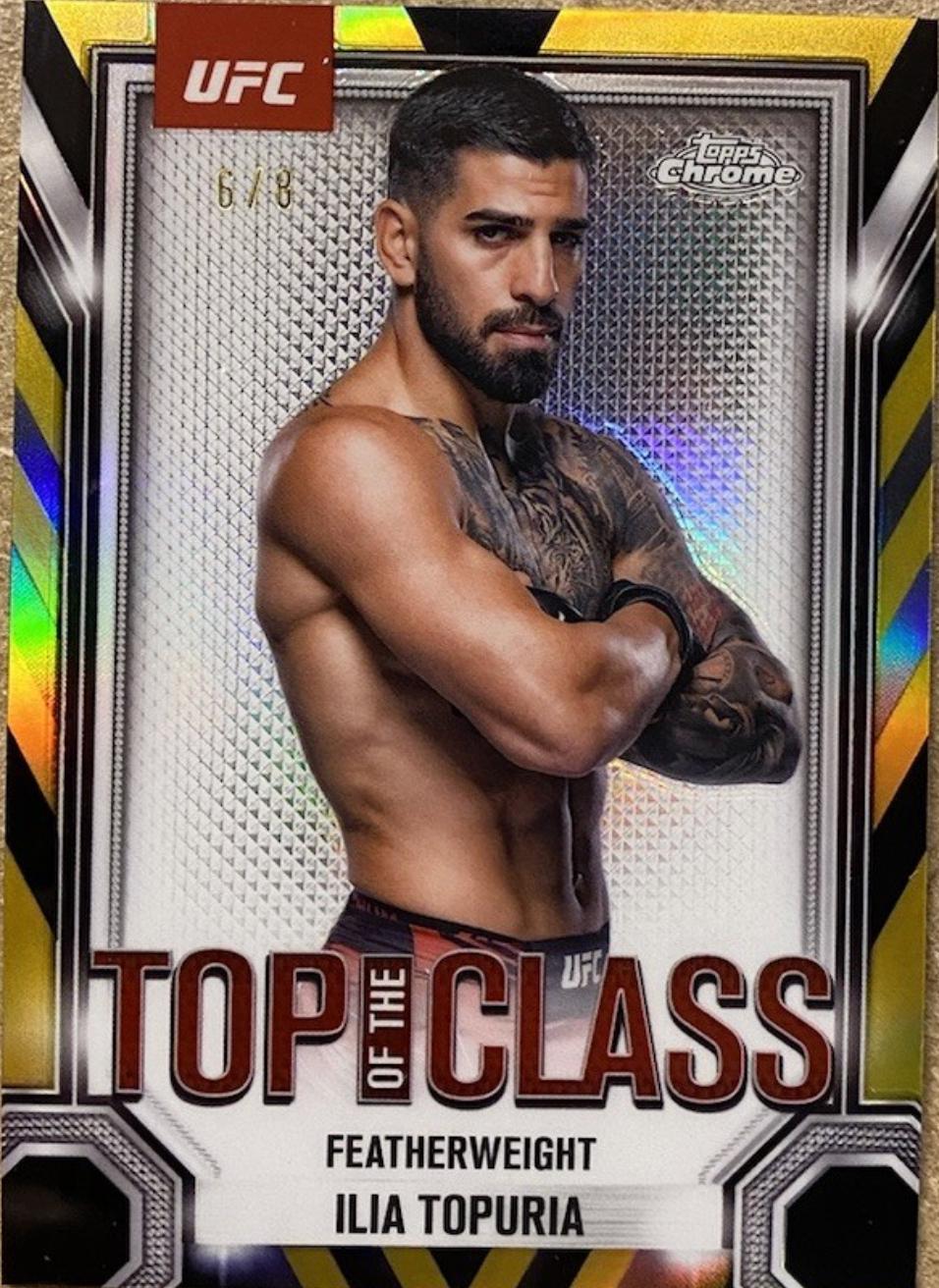 Ilia Topuria 2025 Topps Chrome UFC Top of the Class #TTC-4 Black & Gold Refractor