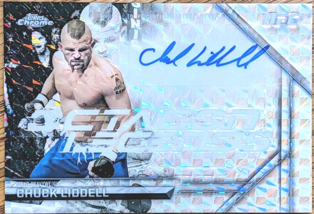 Chuck Liddell 2026 Topps Chrome UFC Octagon Legends Autographs #OLA-CL Black Geometric Refractor