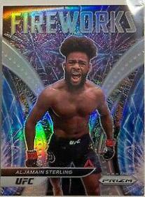 Aljamain Sterling 2022 Panini Prizm UFC Fireworks #15 Silver