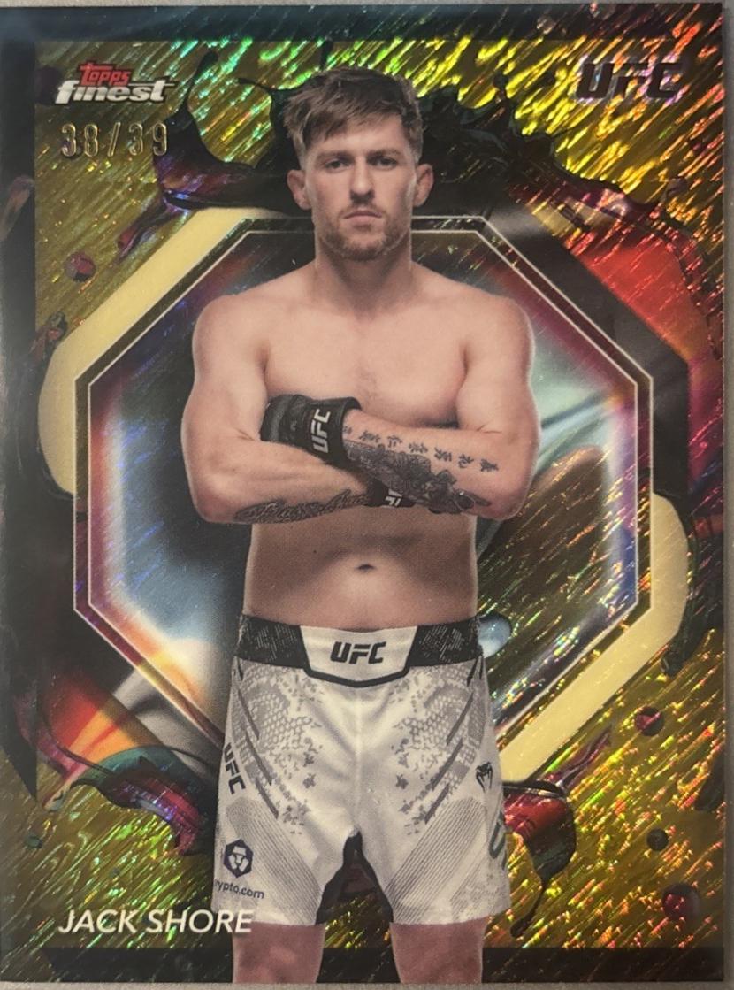 Jack Shore 2024 Topps Finest UFC Base Rare #235 Gold Shimmer Refractor
