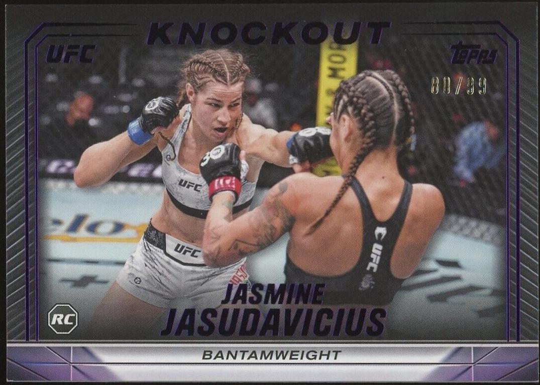 Jasmine Jasudavicius 2024 Topps Knockout UFC Base #50 Purple