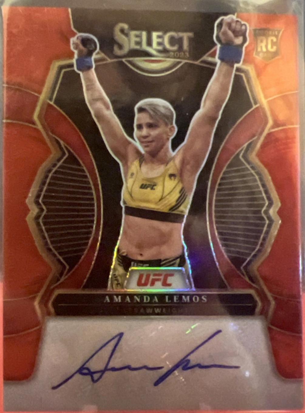 Amanda Lemos 2023 Panini Select UFC Rookie Signatures #6 Red