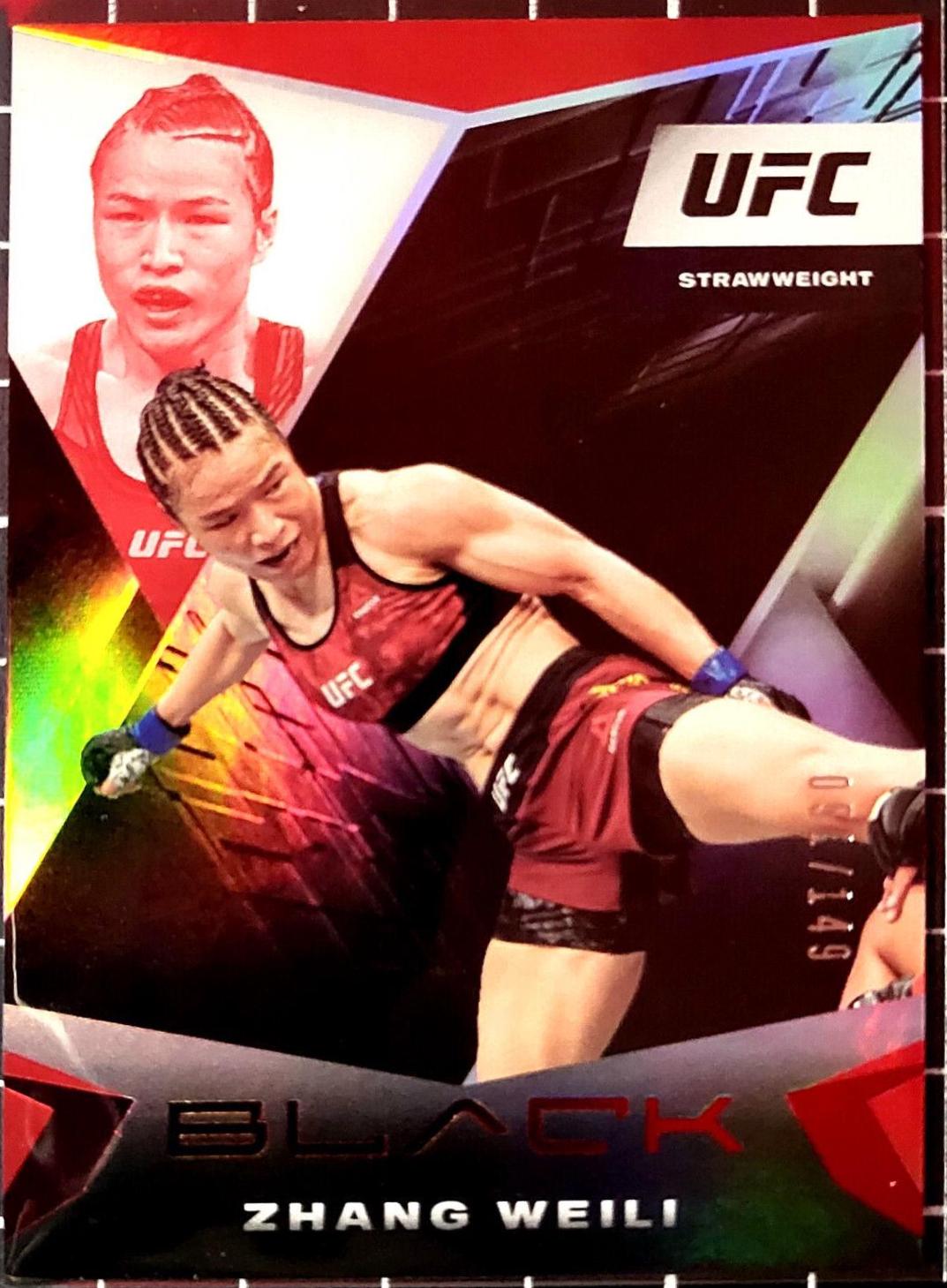 Zhang Weili 2021 Panini Chronicles UFC Base Black #120 Red