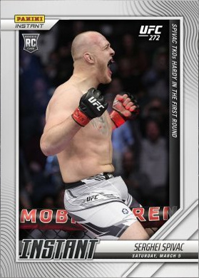 Serghei Spivac 2022 Panini Instant UFC Base #17 Gold