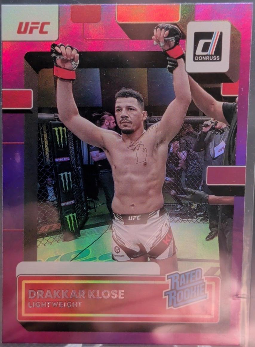 Drakkar Klose 2023 Panini Donruss UFC Base #207 Purple Flood