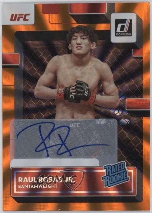 Raul Rosas 2023 Panini Donruss UFC Rated Rookies Signatures #206 Orange Laser