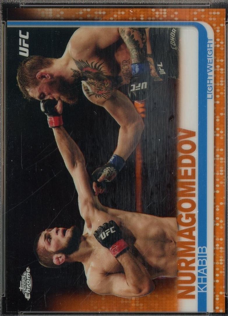 Khabib Nurmagomedov 2019 Topps Chrome UFC Base #25 Orange
