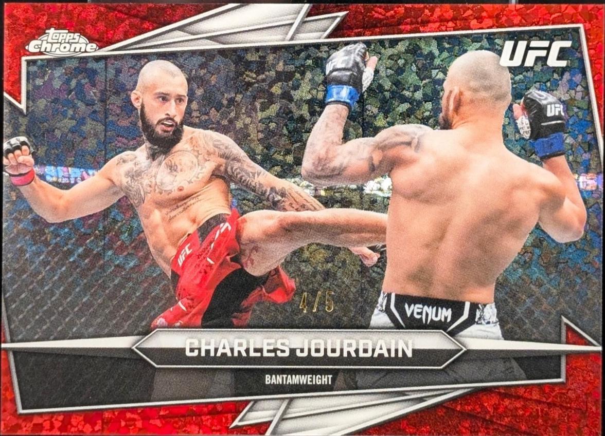 Charles Jourdain 2026 Topps Chrome UFC Base #169 Red Mini Diamonds Refractor