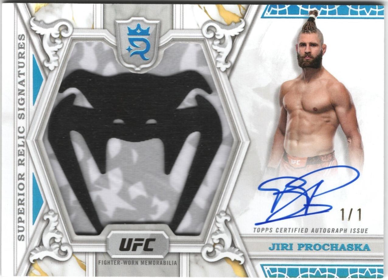 Jiri Prochazka 2024 Topps Royalty UFC Superior Relic Signatures #SRS-JI Blue