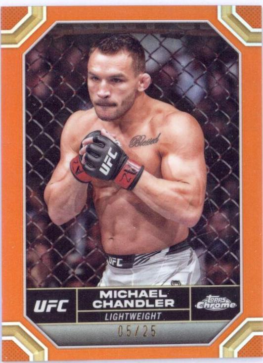 Michael Chandler 2024 Topps Chrome UFC Base #136 Orange Refractor